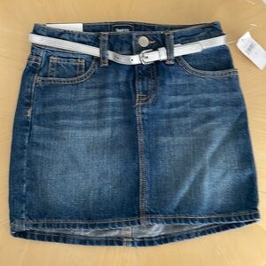 Gap Kids Denim skirt with belt Size Girls 7 NWT